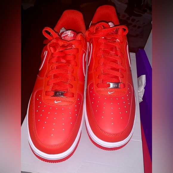 Men’s Size 12 US - Nike Air Force 1 '07 ORANGE (Picante Red) BRAND NEW IN BOX - Picture 5 of 7